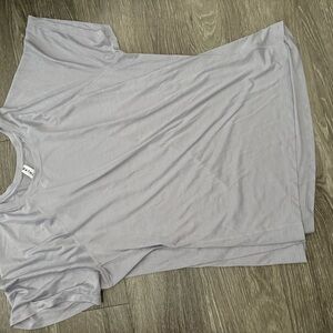 Athleta Light Gray Short Sleeve Tee